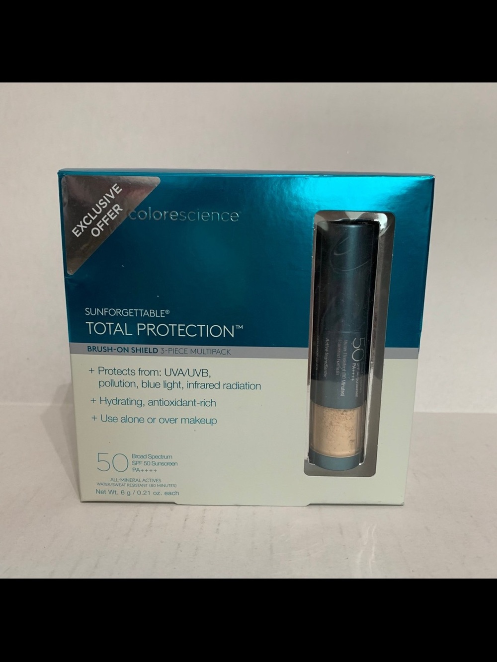 Colorescience 3 pack sunforgettable brush on SPF 15 mineral sunscreen